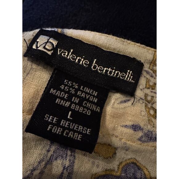 Valerie Bertinelli Linen Rayon Paisley Floral V-Neck Sleeveless Top Womens Large - Picture 4 of 6